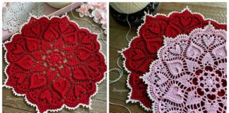 Sweetheart Doily Crochet Free Pattern- Decorative #Doily; Free #Crochet; Patterns