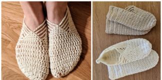 Women Sunday Ballet Slippers Crochet Free Pattern [Video] -#Crochet; Adult #Slippers; Free Patterns