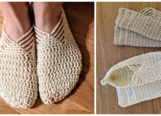 Women Sunday Ballet Slippers Crochet Free Pattern [Video] -#Crochet; Adult #Slippers; Free Patterns