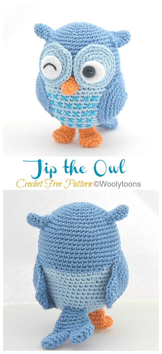 Amigurumi Jip the owl Crochet Free Pattern - #Crochet; Toy Owl #Amigurumi Free Patterns