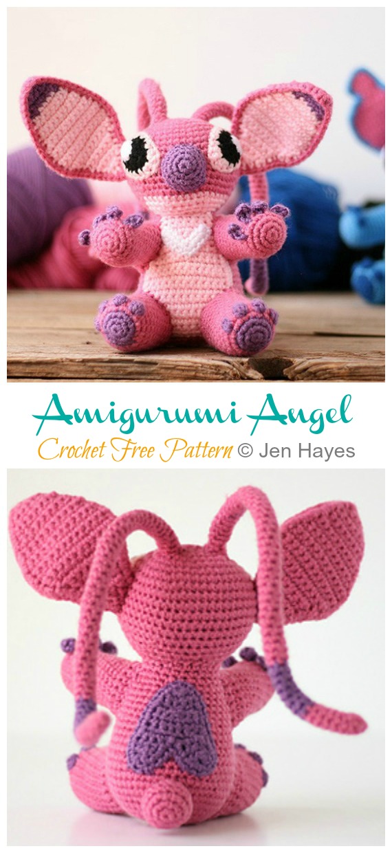 Angel Lilo and Stitch Hat, Stitch Hat, Stitch Angel Crochet Hat