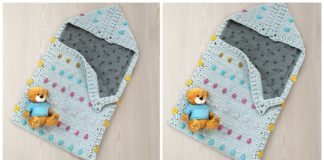 Candy Baby Sleeping Bag Crochet Free Pattern - Baby #Sleep; Bag Free #Crochet; Patterns