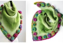 Flower Meadow Shawl Crochet Free Pattern - Women Lace #Shawl; Free #Crochet; Patterns