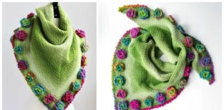 Flower Meadow Shawl Crochet Free Pattern - Women Lace #Shawl; Free #Crochet; Patterns