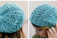 Go with the Flow Hat Crochet Free Pattern - Slouchy Hat Free #Crochet; Patterns