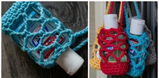 Hand Sanitizer Cozy Crochet Free Patterns - Quick Scrap Yarn #Crochet; Free Patterns