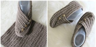 Magic Rectangle Slippers Crochet Free Pattern - #Crochet; Adult #Slippers; Free Patterns