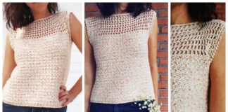 Easy Dreamsicle Tee Top Crochet Free Pattern - Women Summer #Top Free #Crochet; Patterns