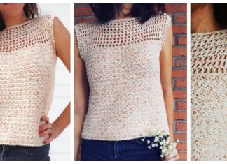 Easy Dreamsicle Tee Top Crochet Free Pattern - Women Summer #Top Free #Crochet; Patterns