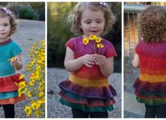 Toddler Ruffle Sweater Crochet Free Pattern - Kids Pullover #Sweater; Free #Crochet Patterns