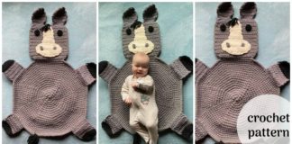 Horse Baby Mat Crochet Free Pattern - #Crochet Kids #Playmat Free Patterns Kids Gifts