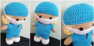 Amigurumi Doll with Mask Crochet Free Pattern- Crochet #Dolls; #Amigurumi; Free Patterns