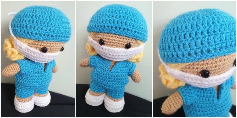 Poupée Amigurumi avec Masque Crochet Modèle Gratuit Crochet