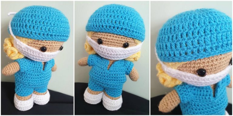 Amigurumi Doll with Mask Crochet Free Pattern Crochet