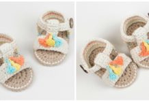 Baby Boho Sandals Crochet Free Pattern [Video] - Baby #Booties; Free #Crochet; Patterns