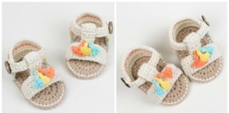 Baby Boho Sandals Crochet Free Pattern [Video] - Baby #Booties; Free #Crochet; Patterns