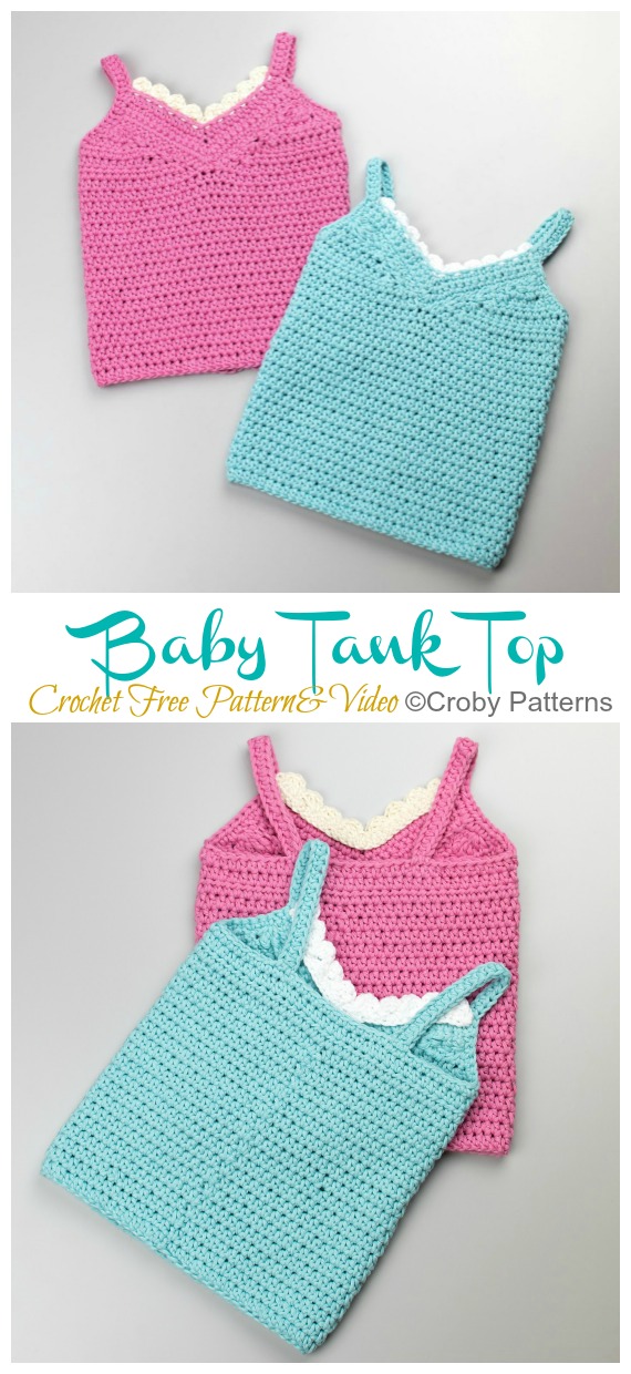 Baby Tank Top Crochet Free Pattern - Baby Sweater #Top; Free #Crochet; Patterns