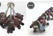 Amigurumi Dachshund Dog Keychain Crochet Free Pattern - #Valentine; #Amigurumi; Free Crochet Patterns
