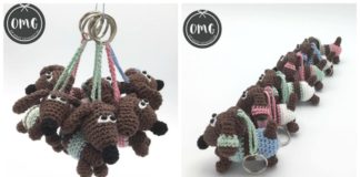 Amigurumi Dachshund Dog Keychain Crochet Free Pattern - #Valentine; #Amigurumi; Free Crochet Patterns