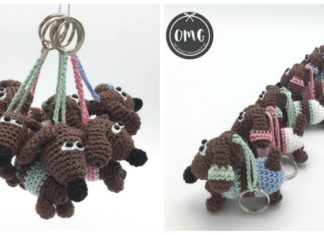 Amigurumi Dachshund Dog Keychain Crochet Free Pattern - #Valentine; #Amigurumi; Free Crochet Patterns