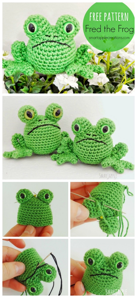 Amigurumi Frog Crochet Free Pattern - Crochet Garden Toys #Amigurumi; Free Pattern