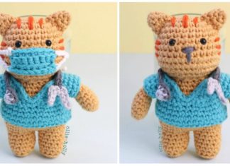 Amigurumi Nurse Cat Crochet Free Pattern - Crochet Toy #Cat; #Amigurumi; Free Patterns