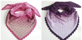 Bramble Cocktail Lace Shawl Crochet Free Pattern - Women Lace #Shawl; Free #Crochet; Patterns