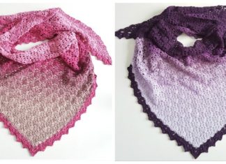 Bramble Cocktail Lace Shawl Crochet Free Pattern - Women Lace #Shawl; Free #Crochet; Patterns