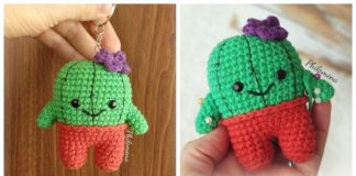 Cactus Doll Crochet Free Patterns - #Keychain Free #Crochet Patterns