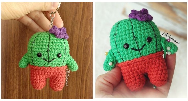 Cactus Doll Crochet Free Patterns - #Keychain Free #Crochet Patterns