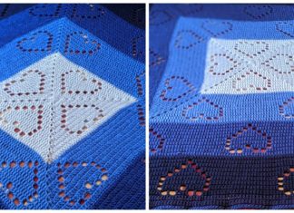 Fillet Heart Square Lace Blanket Crochet Free Pattern - #Heart; #Blanket; #Crochet Free Patterns