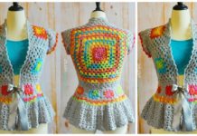 Garden Party Jacket Crochet Free Pattern - Spring&Summer Women #Cardigan; Free #Crochet; Patterns