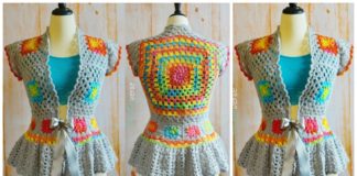 Garden Party Jacket Crochet Free Pattern - Spring&Summer Women #Cardigan; Free #Crochet; Patterns