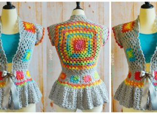 Garden Party Jacket Crochet Free Pattern - Spring&Summer Women #Cardigan; Free #Crochet; Patterns