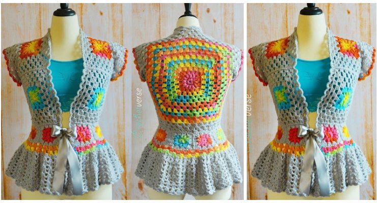Garden Party Jacket Crochet Free Pattern - Spring&Summer Women #Cardigan; Free #Crochet; Patterns