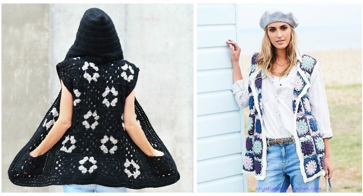 Granny Square Vest Crochet Free Patterns