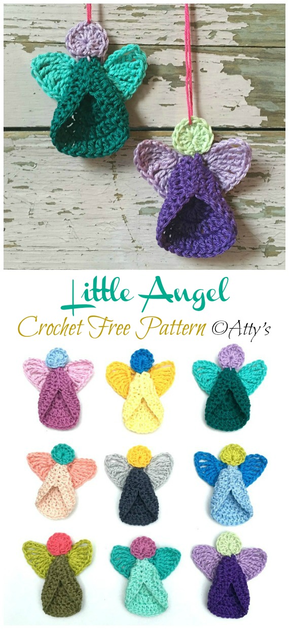Little Angel  Crochet Free Pattern -  Christmas Ornament Free #Crochet; Patterns
