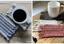 Mug Rug Crochet Free Pattern - Easy #Crochet Coaster Free Patterns