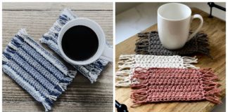 Mug Rug Crochet Free Pattern - Easy #Crochet Coaster Free Patterns