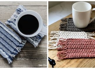 Mug Rug Crochet Free Pattern - Easy #Crochet Coaster Free Patterns