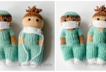 Nurse Mates Doll Knitting Free Pattern - #Amigurumi; Doll Free #Knitting; Patterns