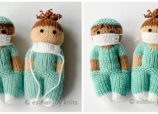 Nurse Mates Doll Knitting Free Pattern - #Amigurumi; Doll Free #Knitting; Patterns