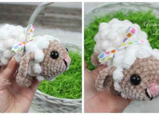 Pocket Baby Lamb Crochet Free Pattern - Farm Animals Toys #Amigurumi; Free Crochet Patterns