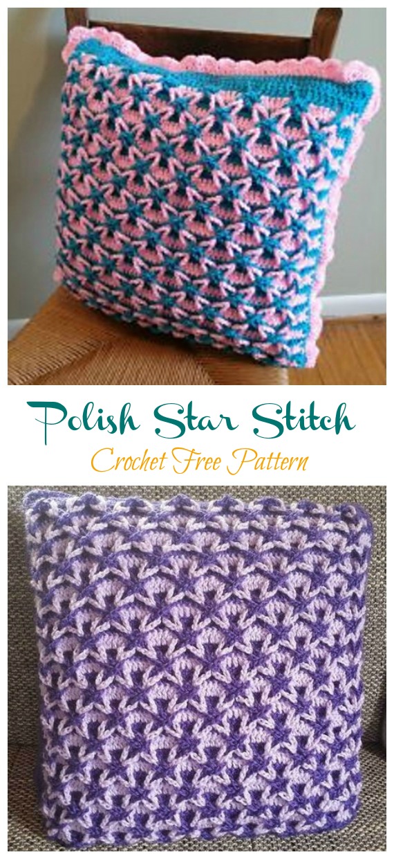 Polish Star Stitch Crochet Free Pattern [Video] - New #Stitch; Free #Crochet; Patterns