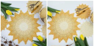 Ray of Sunshine Mandala Crochet Free Pattern- Decorative #Doily; Free #Crochet; Patterns