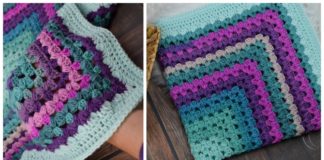 Rosemary Blanket Crochet Free Pattern - #Granny; Square #Blanket; Free #Crochet; Patterns