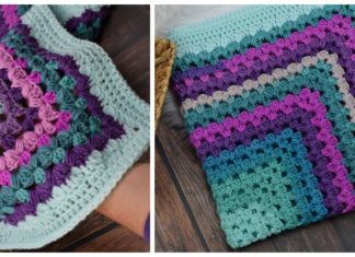 Rosemary Blanket Crochet Free Pattern - #Granny; Square #Blanket; Free #Crochet; Patterns