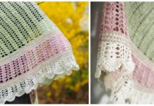 Spring Lace Shawl Crochet Free Pattern - Women Lace #Shawl; Free #Crochet; Patterns