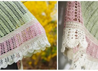 Spring Lace Shawl Crochet Free Pattern - Women Lace #Shawl; Free #Crochet; Patterns