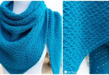 Tunisian Honeycomb Shawl Crochet Free Pattern - Women Lace #Shawl; Free #Crochet; Patterns